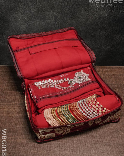Jewel Pouch With Floral Design And Bow - Wbg0187 Jewellery Holders