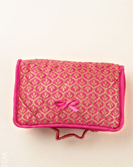 Jewel Pouch with golden leaf design - Medium - W3391 - Jewellery Holders RG