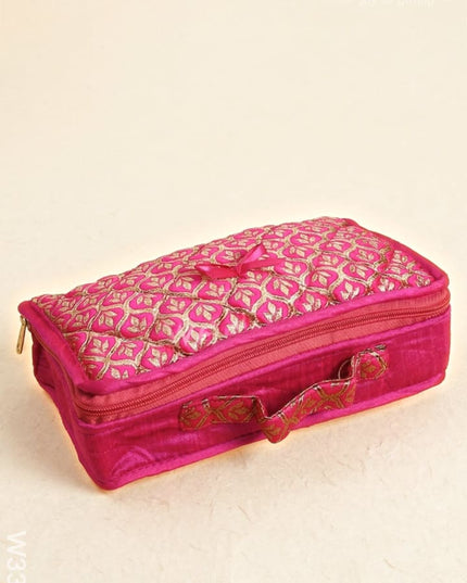 Jewel Pouch with golden leaf design - Medium - W3391 - Jewellery Holders RG