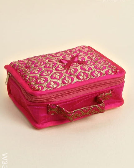 Jewel Pouch with golden leaf design small - W3390 - Jewellery Holders RG