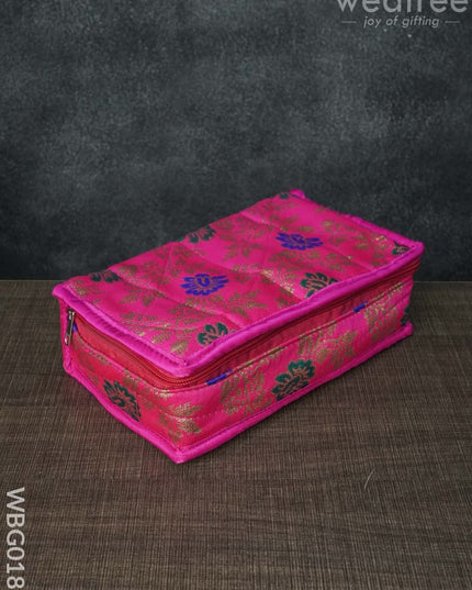 Jewel Pouch With Multicolour Floral Design - Wbg0188 Jewellery Holders