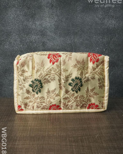 Jewel Pouch With Multicolour Floral Design - Wbg0188 Jewellery Holders