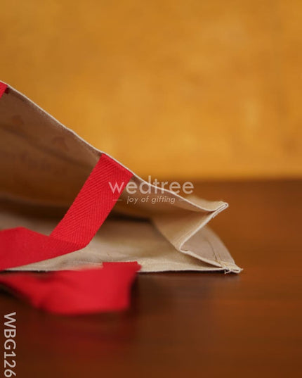 Juco Bag With Deepam & Best Wishes - Wbg1266 Jute Bags