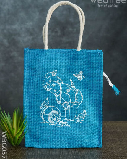 Jute Bag - Butter Krishna Printed Wbg0579 Bags