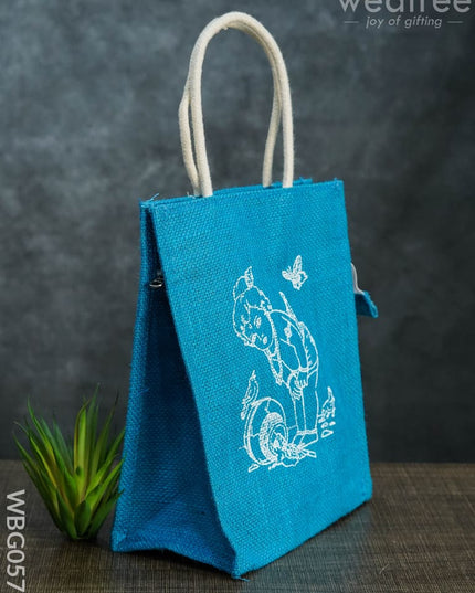 Jute Bag - Butter Krishna Printed Wbg0579 Bags