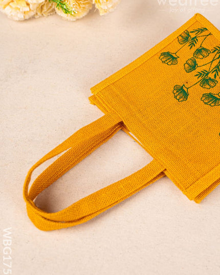 Jute Bag - Flower Design - WBG1751 Jute Bags
