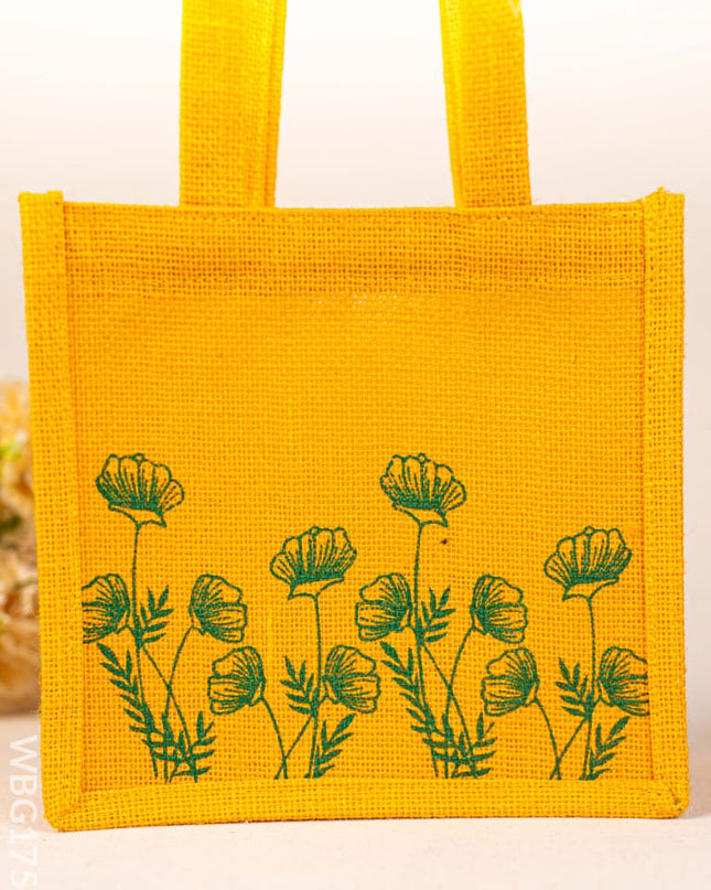 Jute Bag - Flower Design - WBG1751 Jute Bags