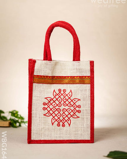 Jute Bag - Kolam Design - WBG1640 Jute Bags