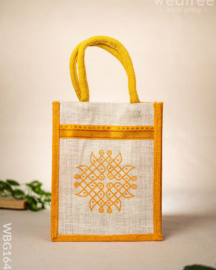 Jute Bag - Kolam Design - WBG1640 Jute Bags