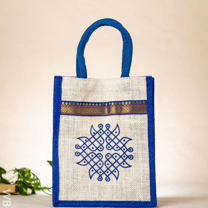 Jute Bag - Kolam Design - WBG1640 Jute Bags