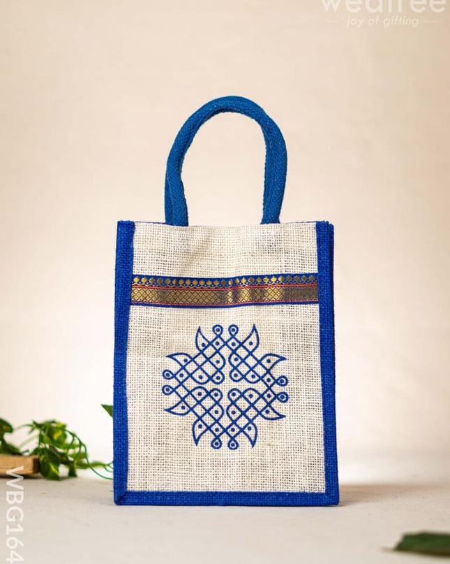 Jute Bag - Kolam Design - WBG1640 Jute Bags