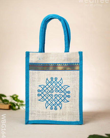 Jute Bag - Kolam Design - WBG1640 Jute Bags