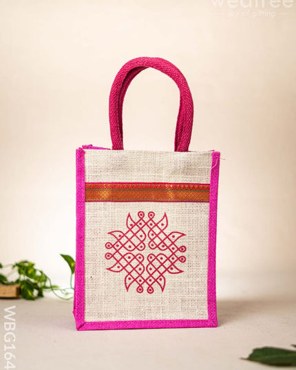 Jute Bag - Kolam Design - WBG1640 Jute Bags