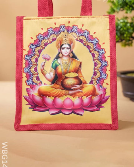 Jute Bag - Lakshmi Printed - WBG1427 - Jute Bags
