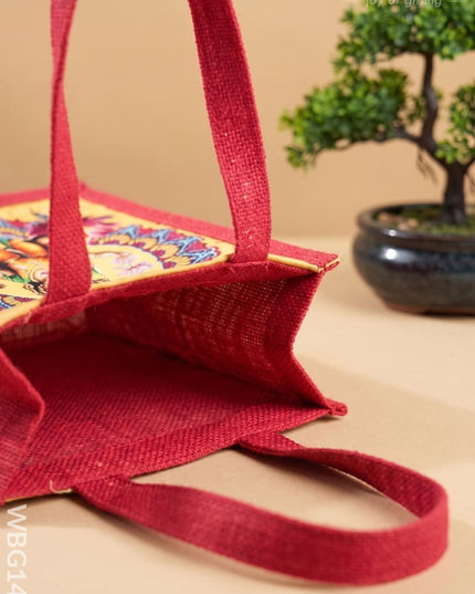 Jute Bag - Lakshmi Printed - WBG1427 - Jute Bags
