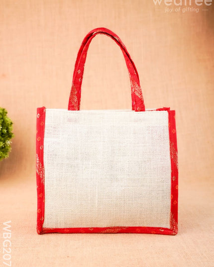 Jute Bag - Peacock Design - 9 inch - WBG2072 - Jute Bags