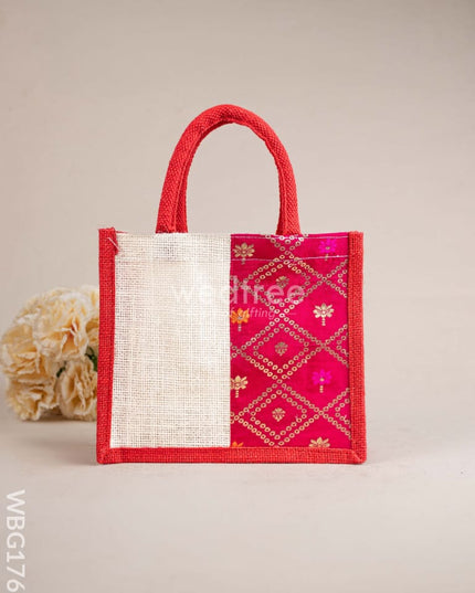 Jute Bag - Pink Border - WBG1762 Jute Bags
