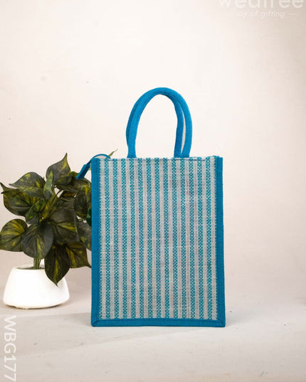 Jute Bag - Radha-Krishna Print - WBG1777 - Jute Bags