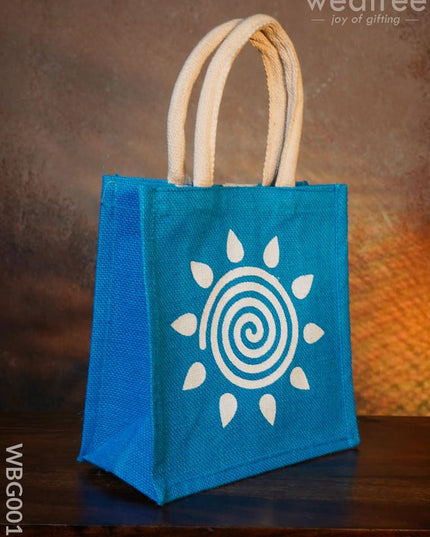 Jute Bag - Swirl Design With Velcro Wbg0019 Bags