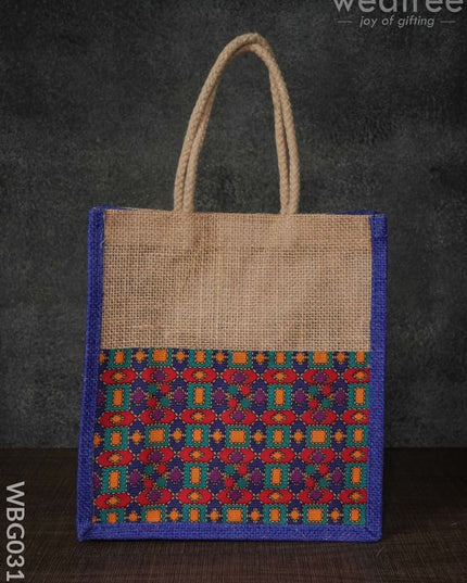 Jute Bag With Abstract Print - Wbg0317 Bags
