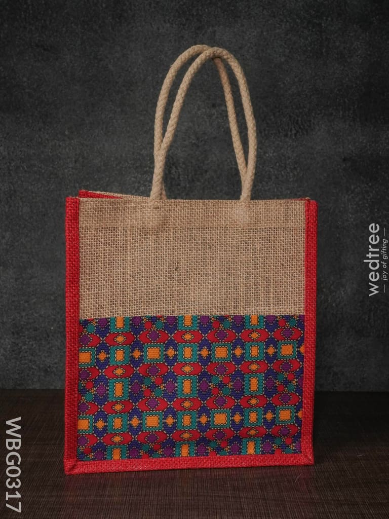 Jute Bag With Abstract Print - Wbg0317 Bags