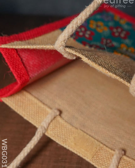 Jute Bag With Abstract Print - Wbg0317 Bags