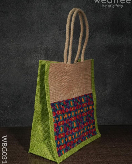 Jute Bag With Abstract Print - Wbg0317 Bags