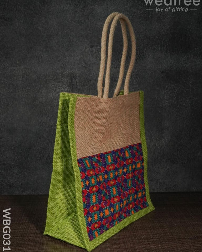 Jute Bag With Abstract Print - Wbg0317 Bags