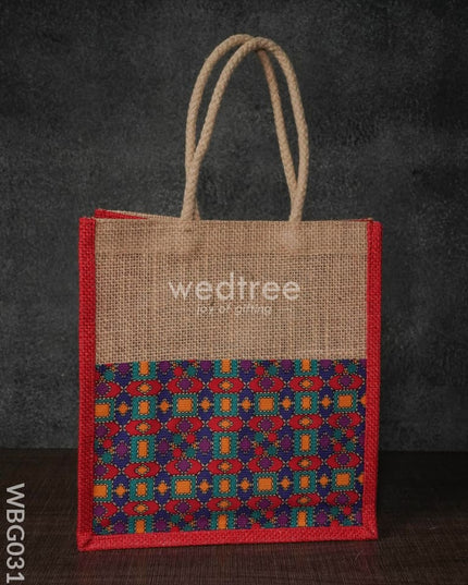 Jute Bag With Abstract Print - Wbg0317 Bags