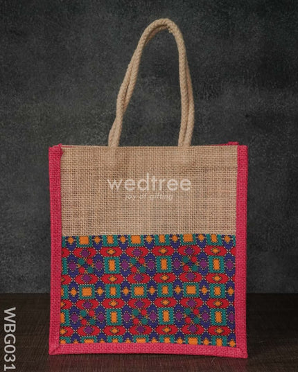 Jute Bag With Abstract Print - Wbg0317 Bags