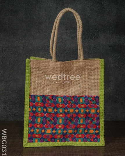 Jute Bag With Abstract Print - Wbg0317 Bags