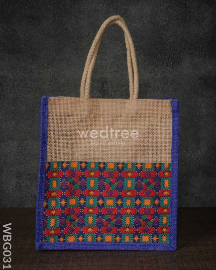 Jute Bag With Abstract Print - Wbg0317 Bags
