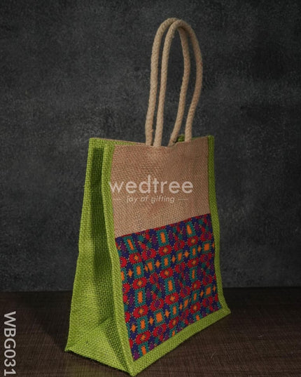 Jute Bag With Abstract Print - Wbg0317 Bags