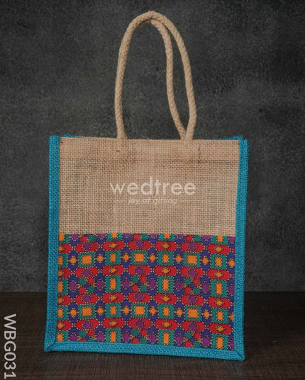 Jute Bag With Abstract Print - Wbg0317 Bags