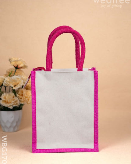 Jute Bag with Annapakshi Print - WBG1700 Jute Bags