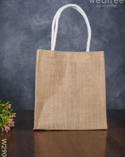 Jute Bag With Baby Krishna Print - W2905 Bags