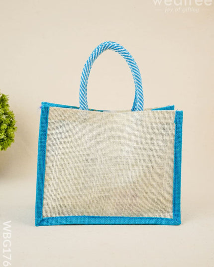 Jute Bag with Contrast Border - WBG1762 - Jute Bags