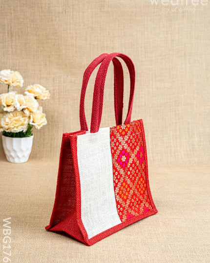 Jute Bag with Contrast Border - WBG1762 - Jute Bags