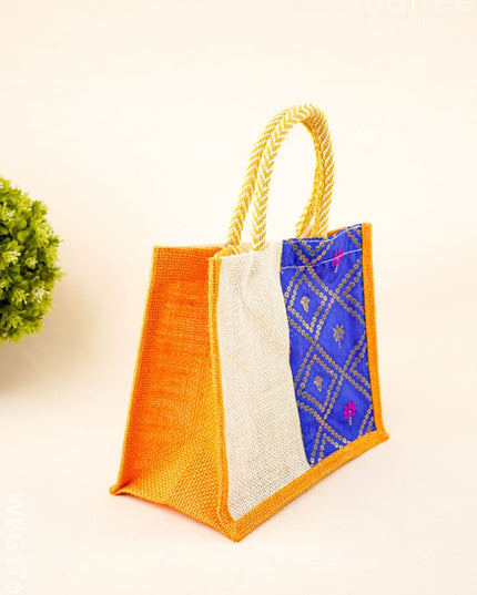 Jute Bag with Contrast Border - WBG1762 - Jute Bags