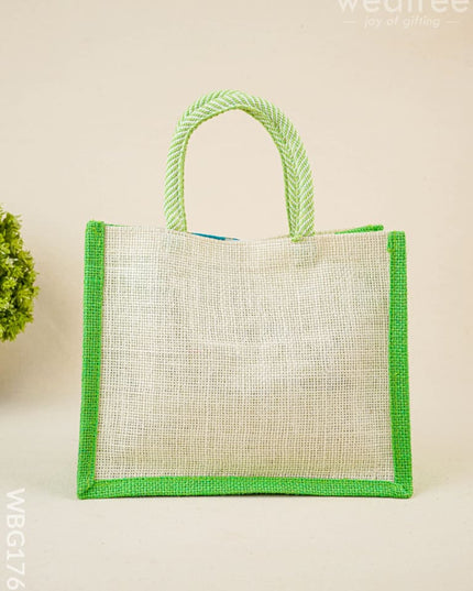 Jute Bag with Contrast Border - WBG1762 - Jute Bags