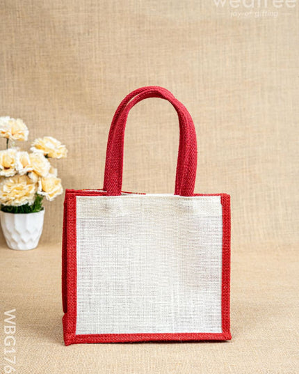 Jute Bag with Contrast Border - WBG1762 - Jute Bags