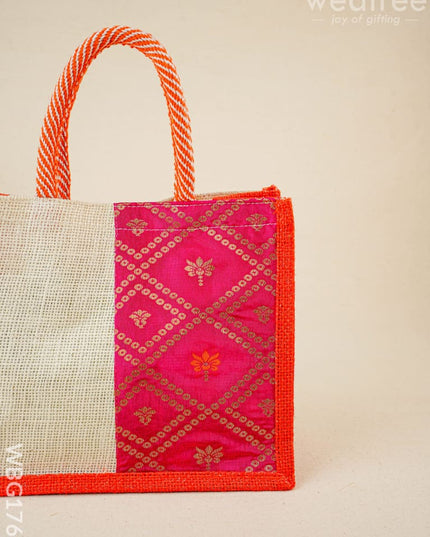 Jute Bag with Contrast Border - WBG1762 - Jute Bags