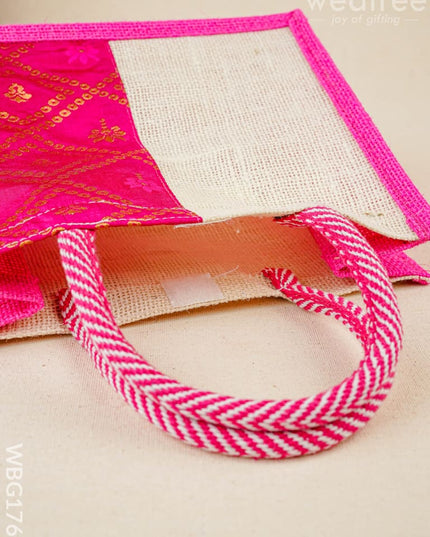 Jute Bag with Contrast Border - WBG1762 - Jute Bags