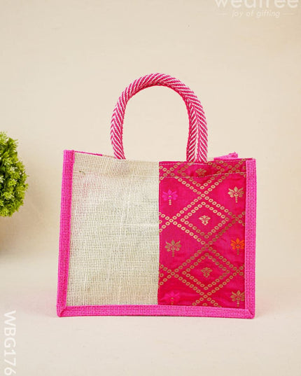 Jute Bag with Contrast Border - WBG1762 - Jute Bags