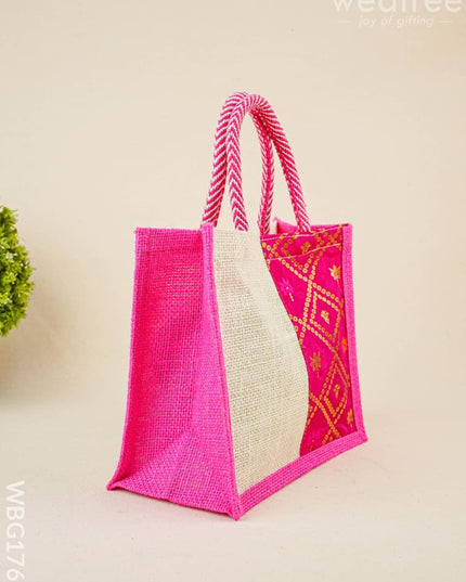 Jute Bag with Contrast Border - WBG1762 - Jute Bags