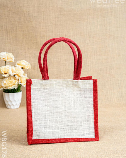 Jute Bag with Contrast Border - WBG1762 - Jute Bags