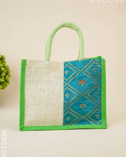 Jute Bag with Contrast Border - WBG1762 - Jute Bags