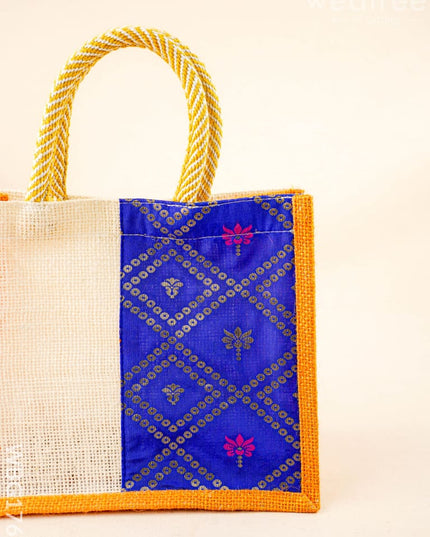 Jute Bag with Contrast Border - WBG1762 - Jute Bags