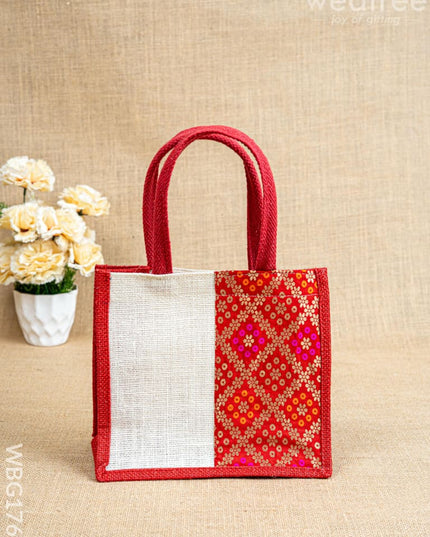 Jute Bag with Contrast Border - WBG1762 - Jute Bags