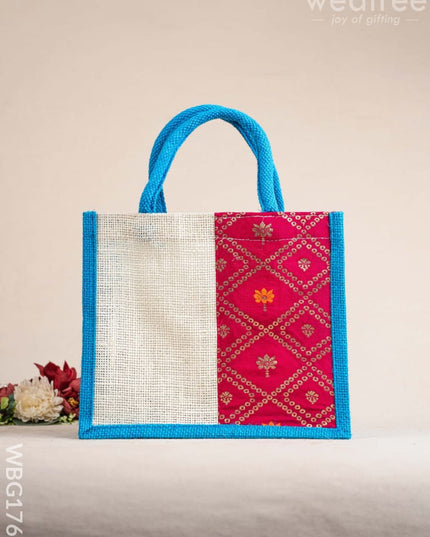 Jute Bag - Pink Border - WBG1762 Jute Bags